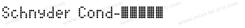 Schnyder Cond字体转换